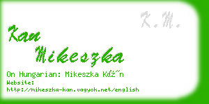 kan mikeszka business card